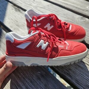 New Balance 550 Suede - Team Red Youth Shoes